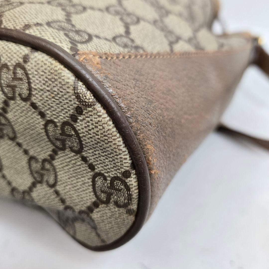 GUCCI ショルダーバッグ 巾着型 GGスプリーム シェリーライン