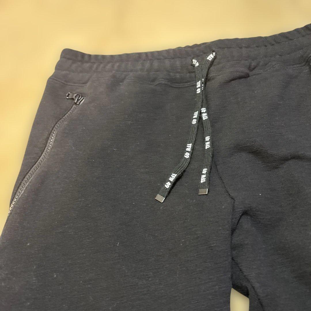 TFW49 ジップパーカー➕パンツ　セットアップ　黒 定価6.3万円