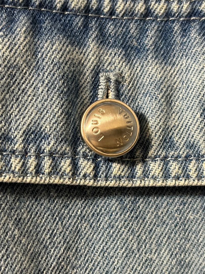 未使用品 ルイヴィトン 25SS モノグラムダメージ加工デニムジャケット
