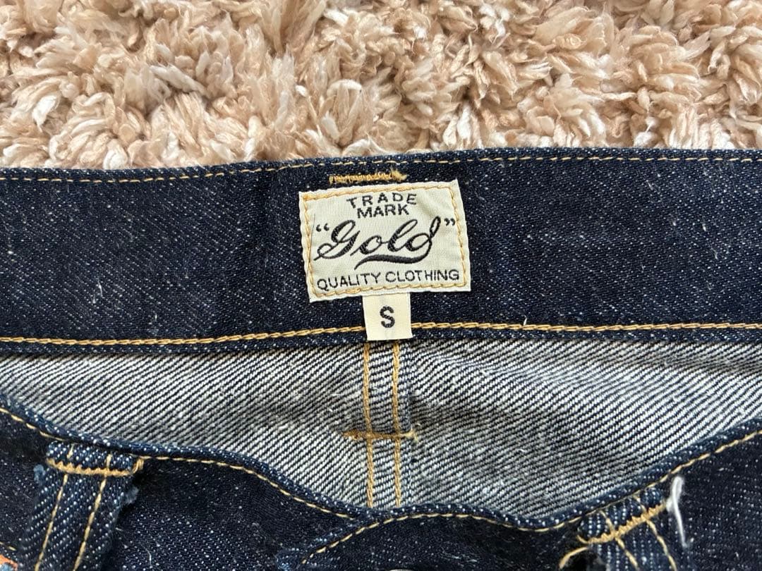 週末限定値下げ　GOLD DENIM 5POCKET WIDE PANTS