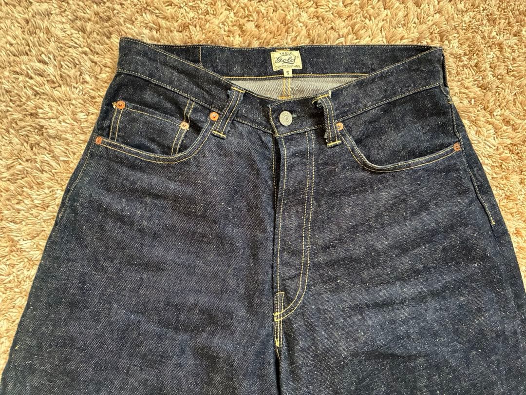 週末限定値下げ　GOLD DENIM 5POCKET WIDE PANTS
