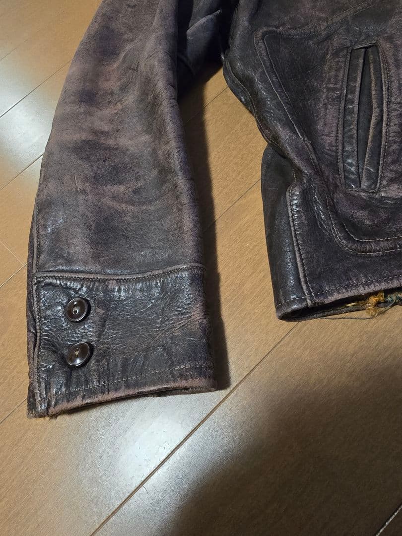 40s～50s.Sportclad .馬革 レザージャケット.茶.サイズM.