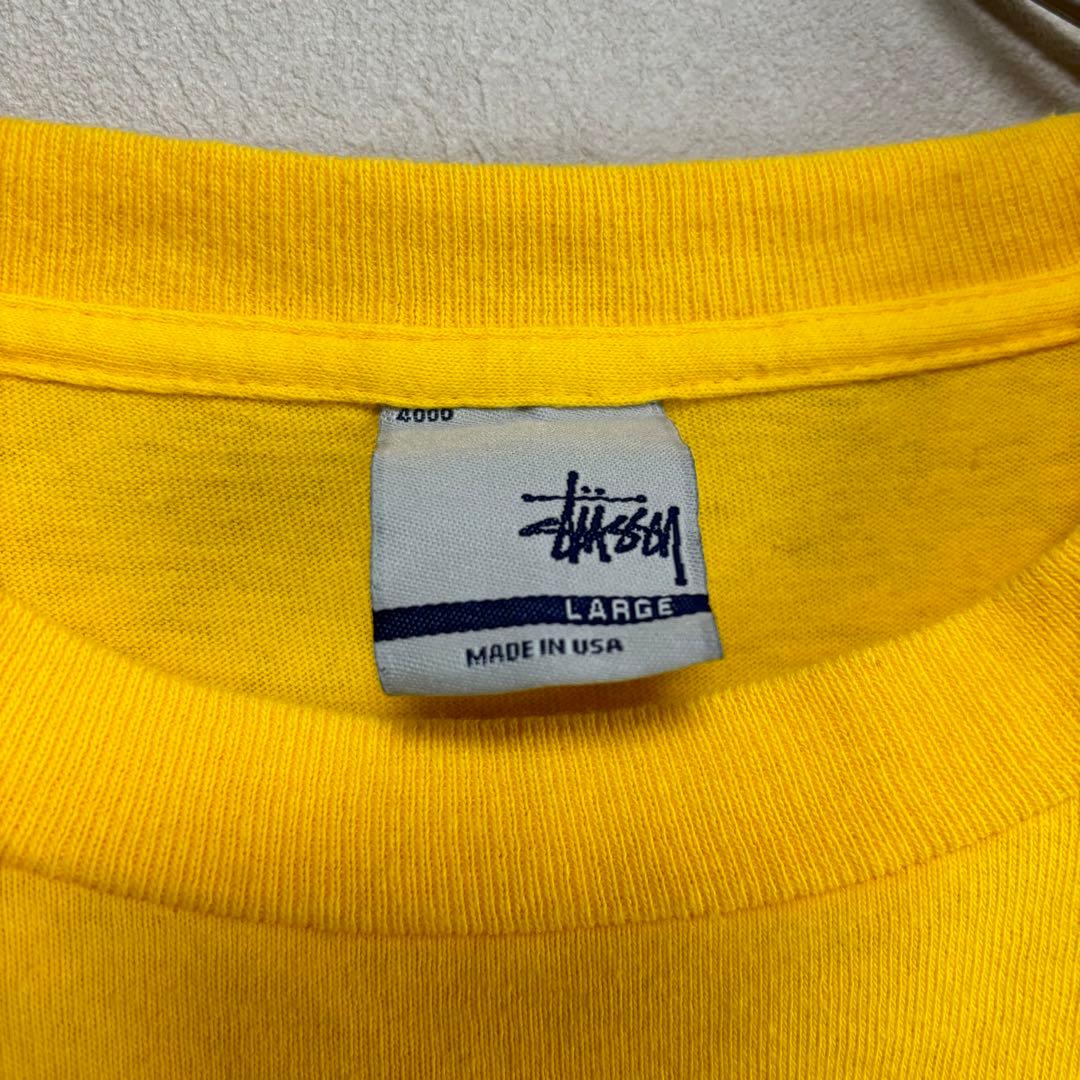 OLD stussy オールド ステューシー Tシャツ USA製 黄色 イエロー