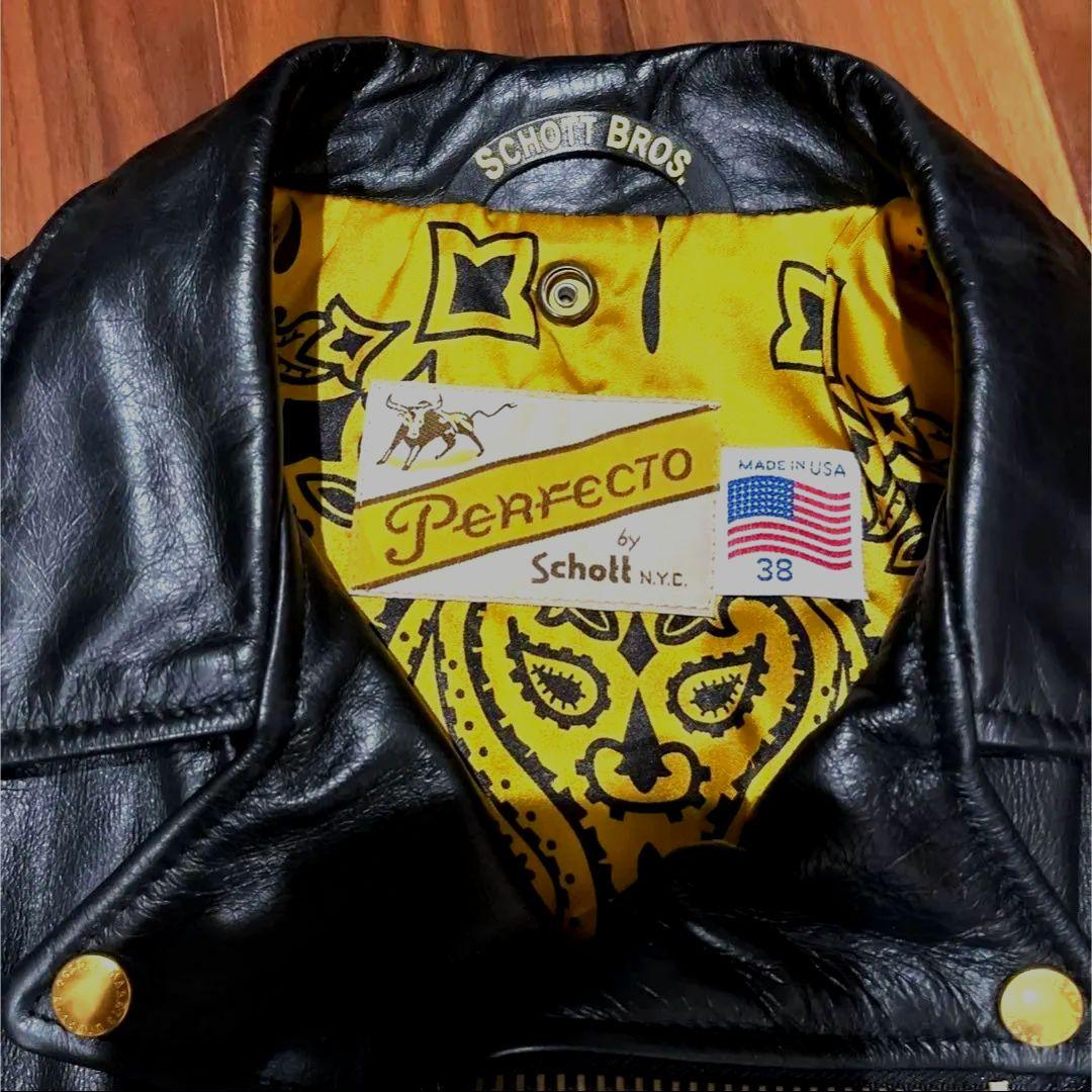 Schott ダブルライダース 38 ショット 24karats ワンスター 黒