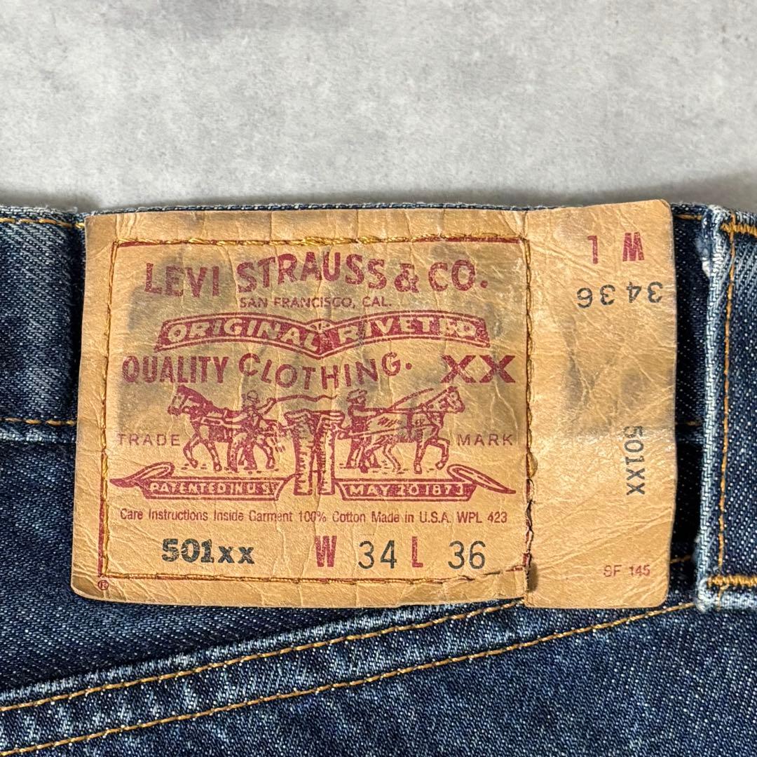 【90s USA製】 Levi's 501xx W34 濃紺 米国最終モデル