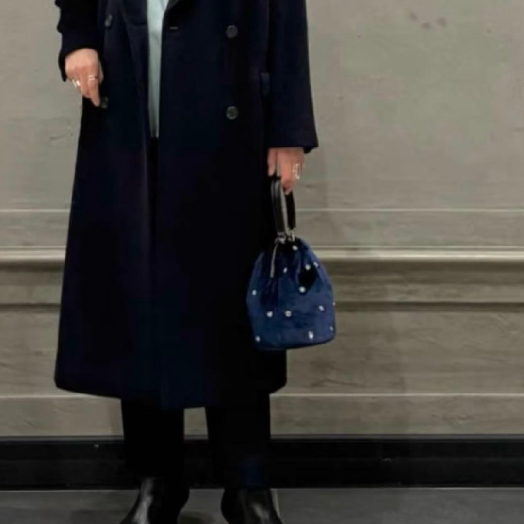 新品UNITED ARROWS ミックス　ビジューショルダーバッグ　ネイビー　鞄