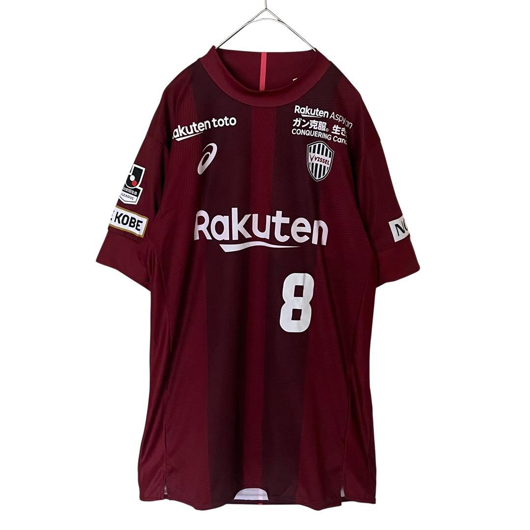 【希少/美品】asics 2XL ヴィッセル神戸 2018 イニエスタ 背番号8