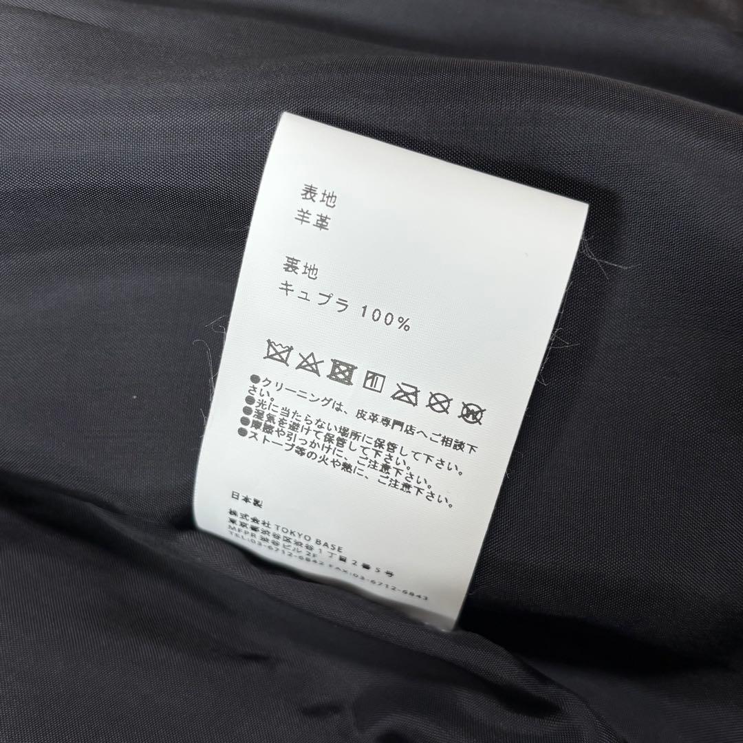 UNITED TOKYO ラムレザー シングル ライダースジャケット 黒 3