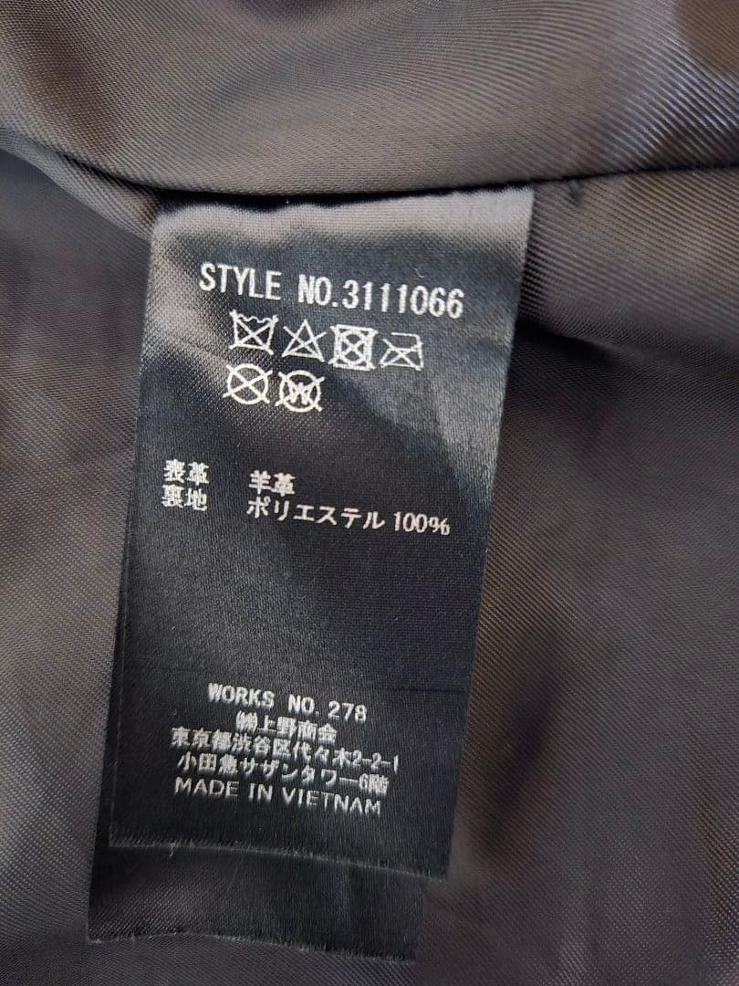 極美品Schott シングルライダースジャケット Lサイズ ブラック