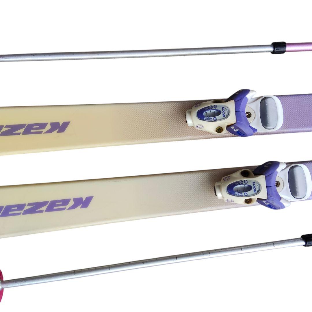 KAZAMA 130cm ストック Hart 70-105cm ビンディング付き