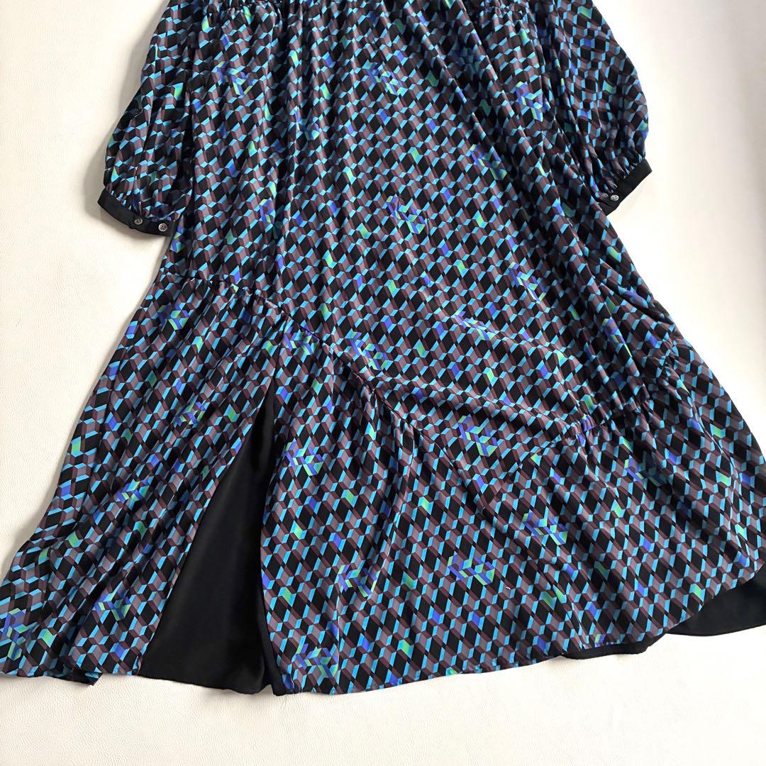 ◆美品◆4.2万◆フラボア◆ジオメトリーワンピース◆マキシ◆ゆったり◆ペチコート