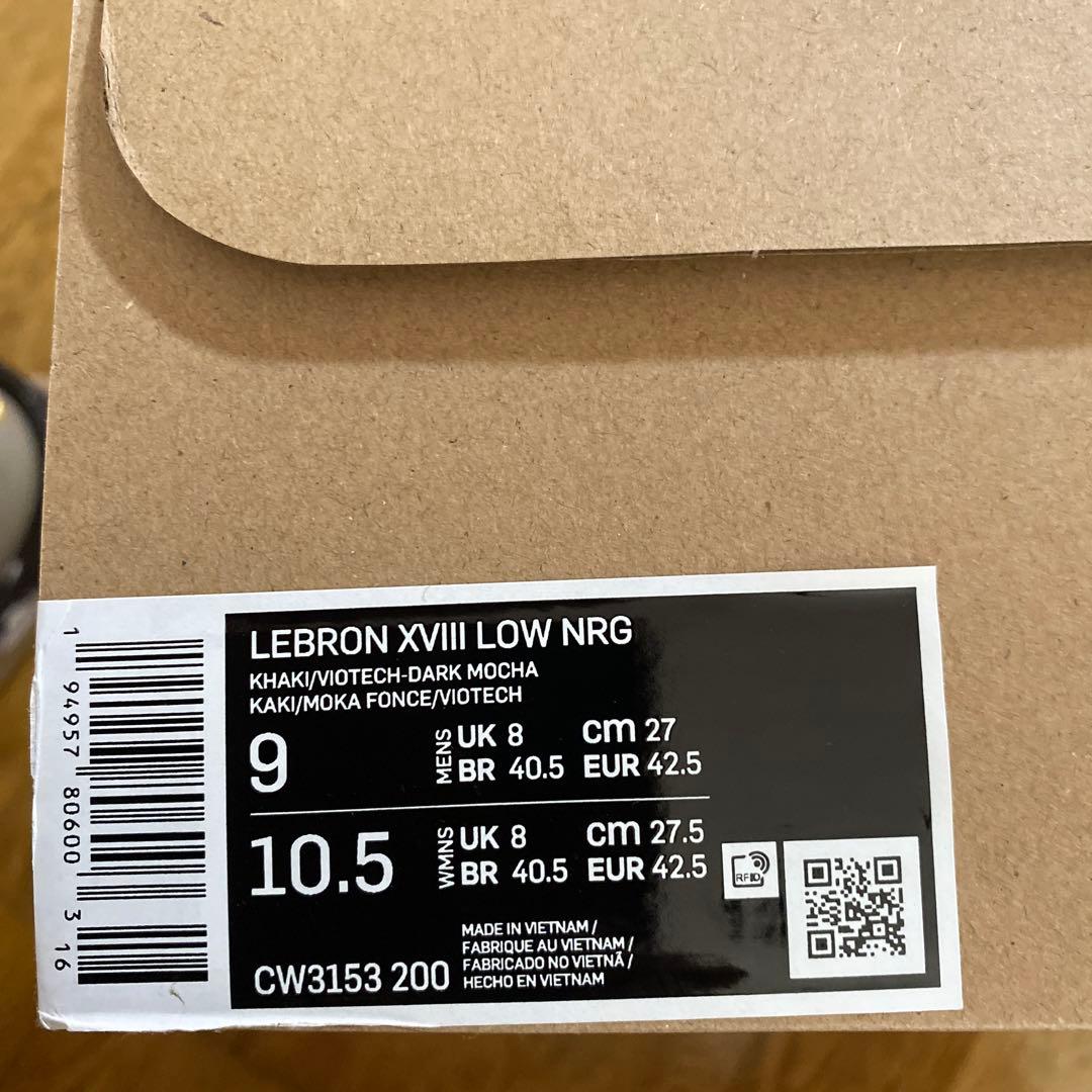 新品✨NIKE LEBRON 18 LOW NRG/レブロン18 ロー