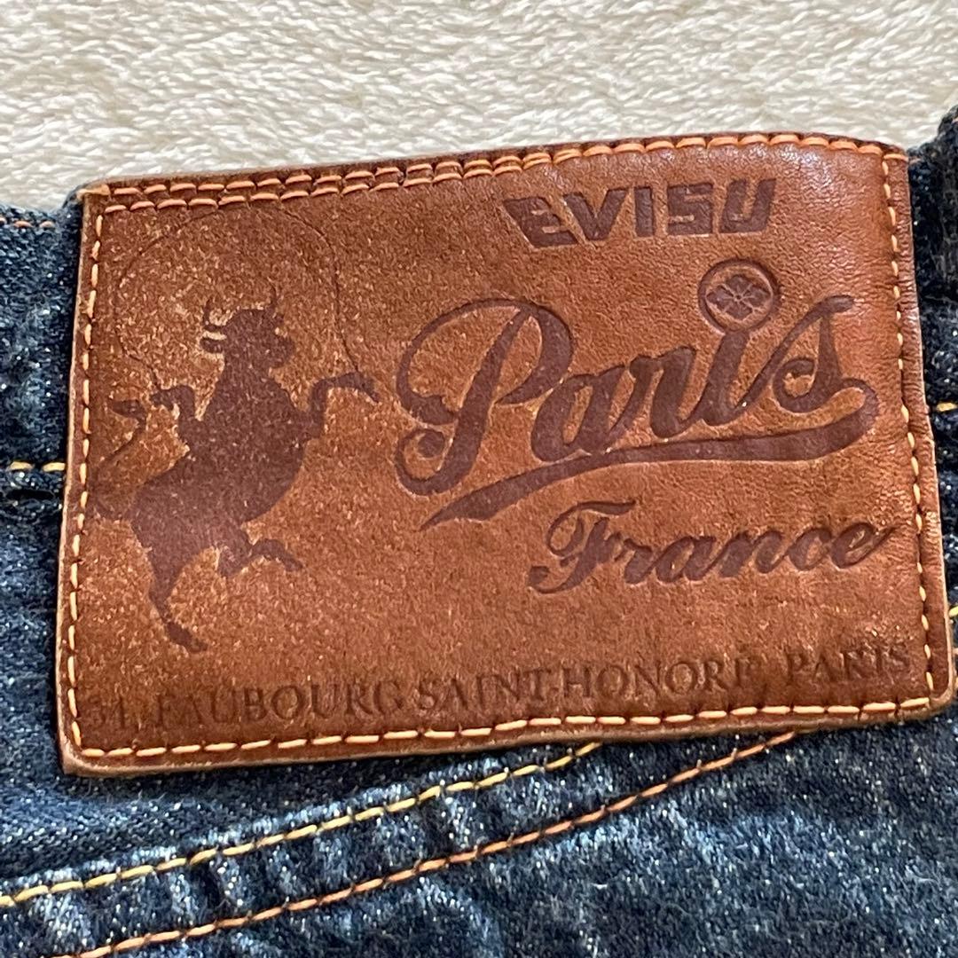 EVISU ハーフデニム　ビッグカモメ　ピンク　赤耳　塩谷ブラザーズ　日本製