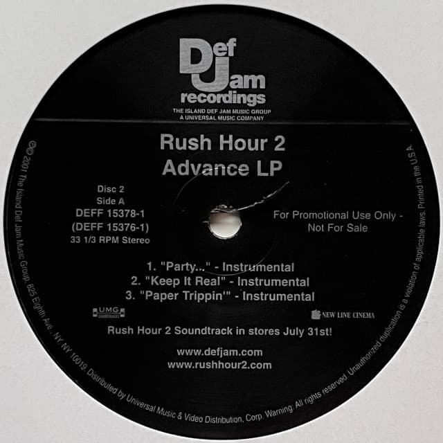Rush Hour 2 プロモ 3LP (激レアプロモ) 宇多田 ファレル