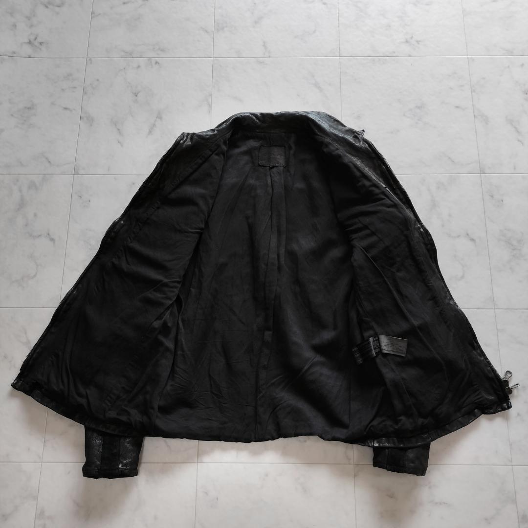 バックラッシュ ドイツキップ製品染めレザージャケット XL ブラック 10AW