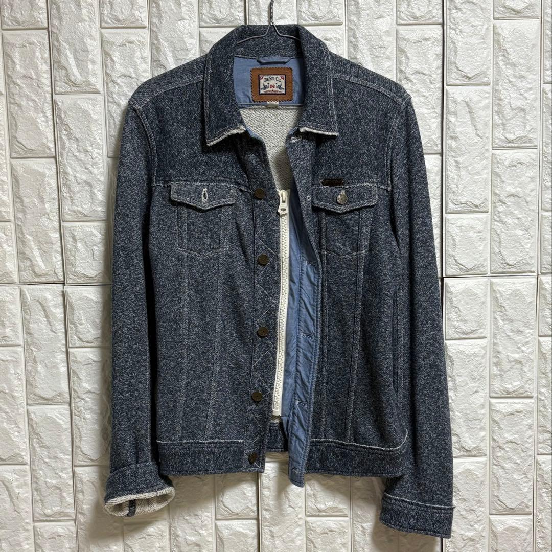 DIESEL ジャケット　刻印ボタン　ジップアップブルゾン
