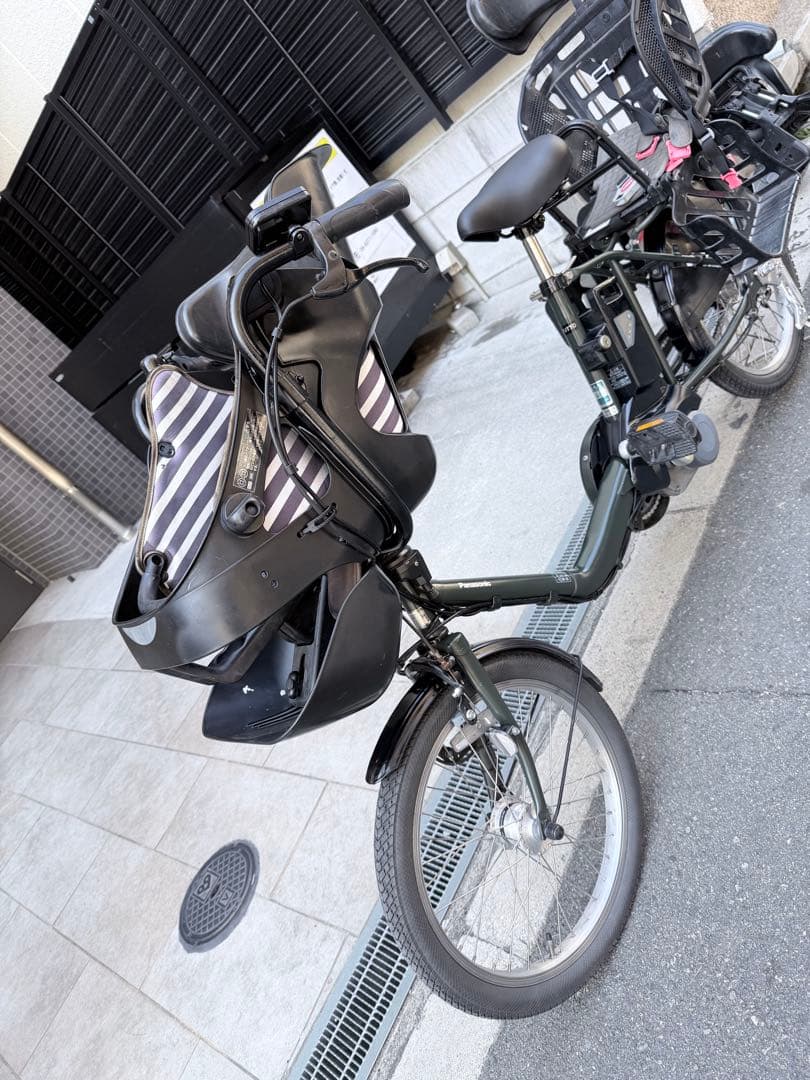 子供乗せ　パナソニック　電動アシスト自転車 チャイルドシート付き ダークグリーン