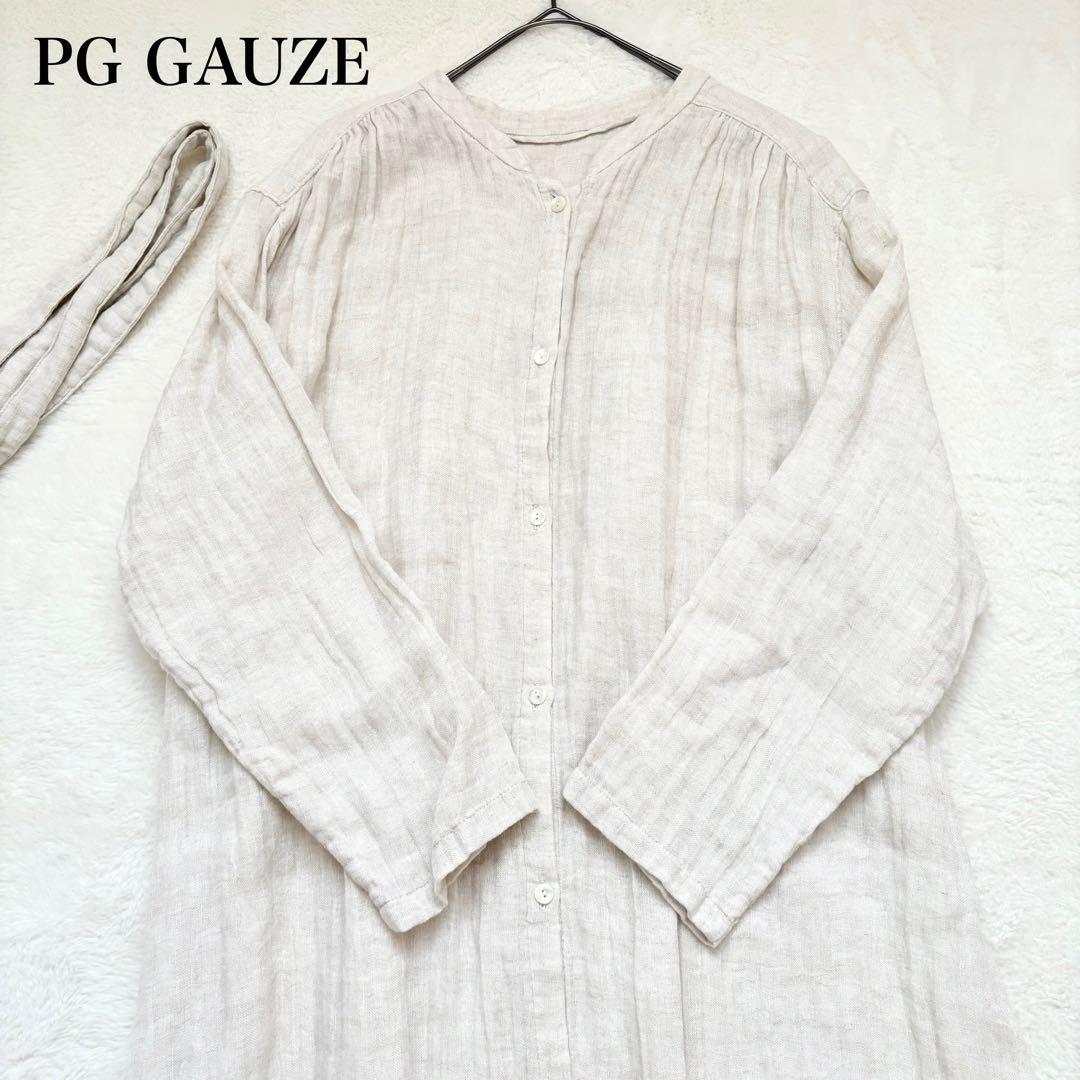 PG GAUZE ピージーガーゼ　ワンピース　綿麻　カーディガン　羽織り　洗濯◎