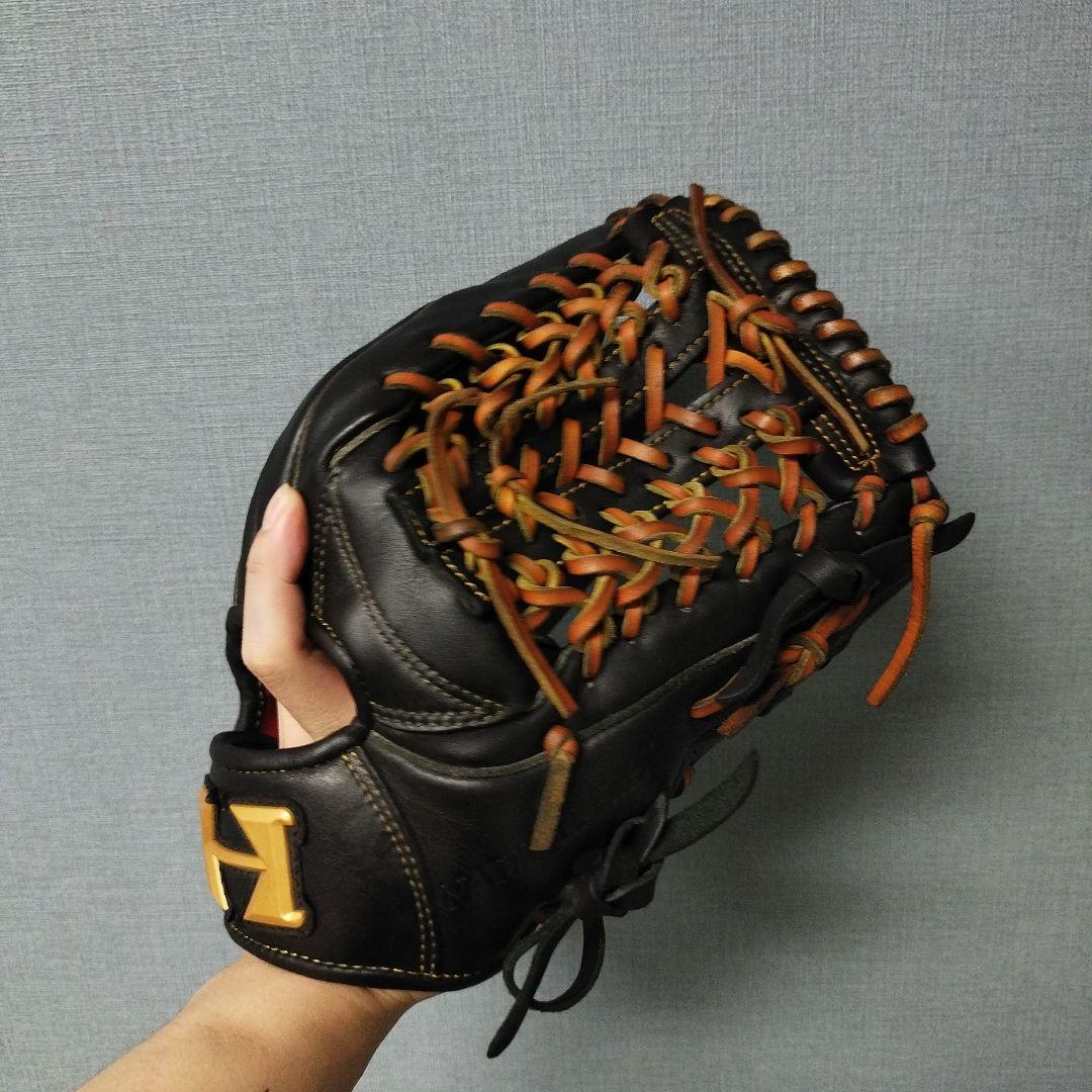 1252 ハイゴールド 心極 型抜群 軟式 三塁手 オールラウンド グローブ
