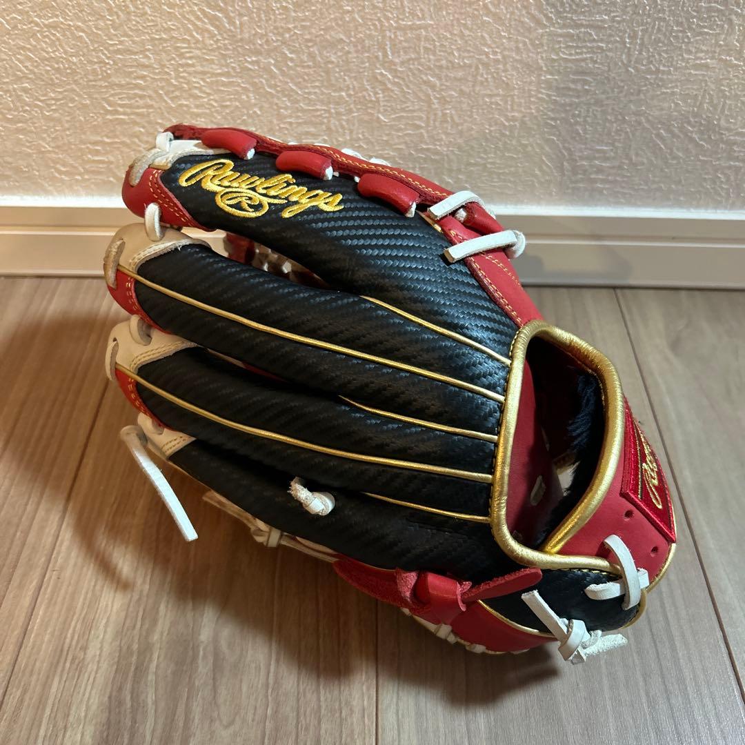 Rawlings 軟式グローブ 赤/黒