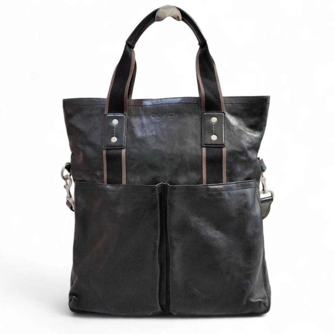 B*l様 COACH コーチ トートバッグ ヘリテージ ウェブ 2way レザー