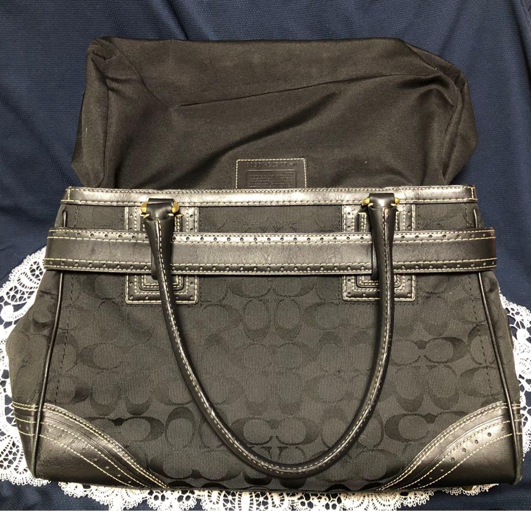 COACH コーチ シグネチャー　ブラック　トート　バック