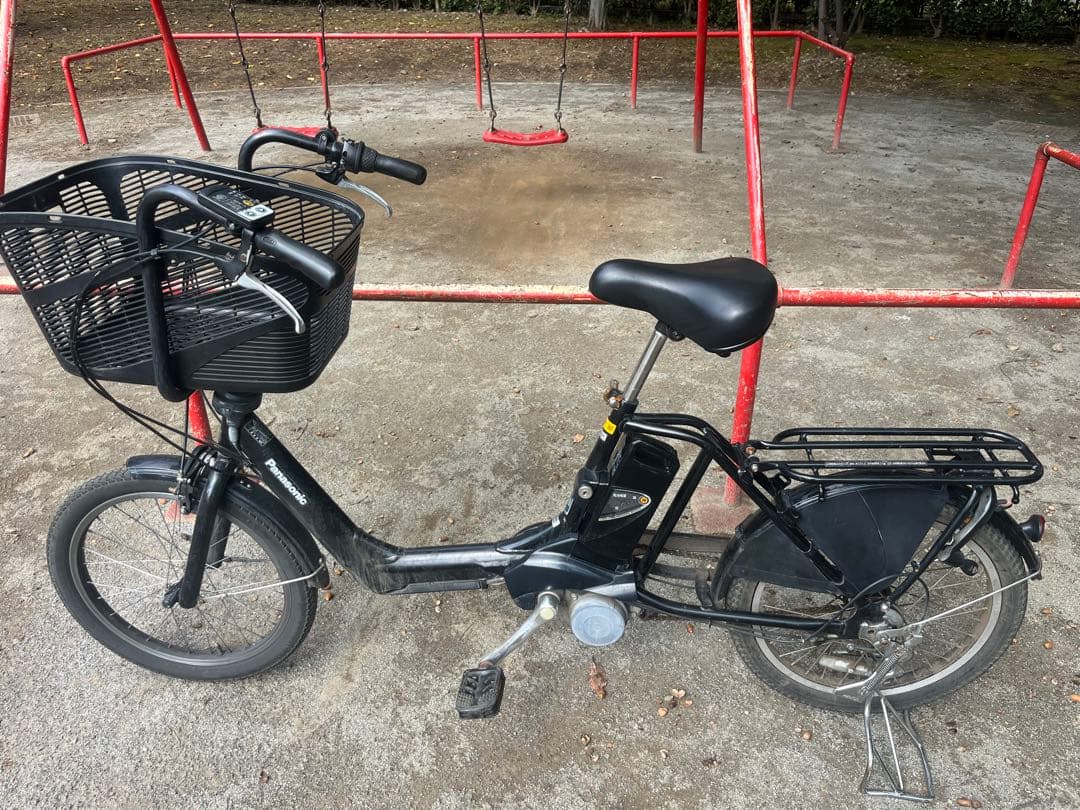 難ありPanasonic 電動アシスト自転車 ブラック　中古
