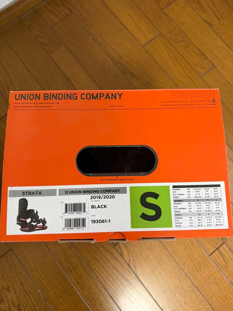 UNION STRATA ビンディング ブラック/レッド　Sサイズ