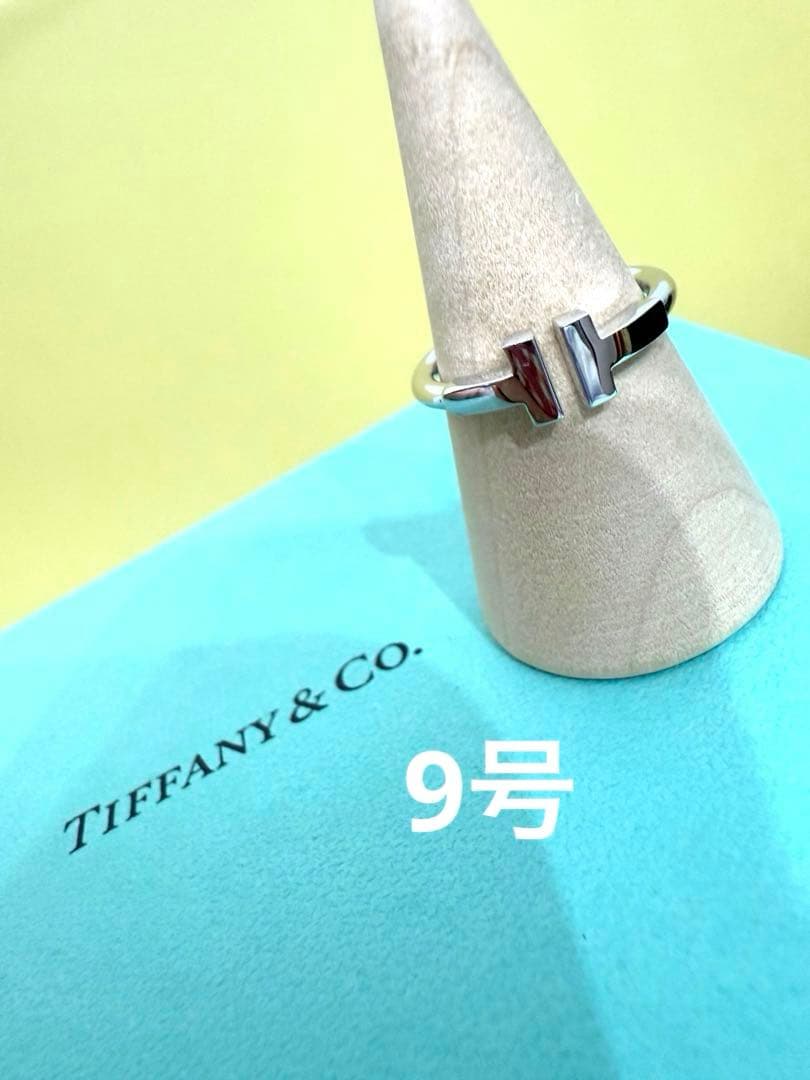 TIFFANY Tワイヤー　、シングルロウダイヤリング、2点セット