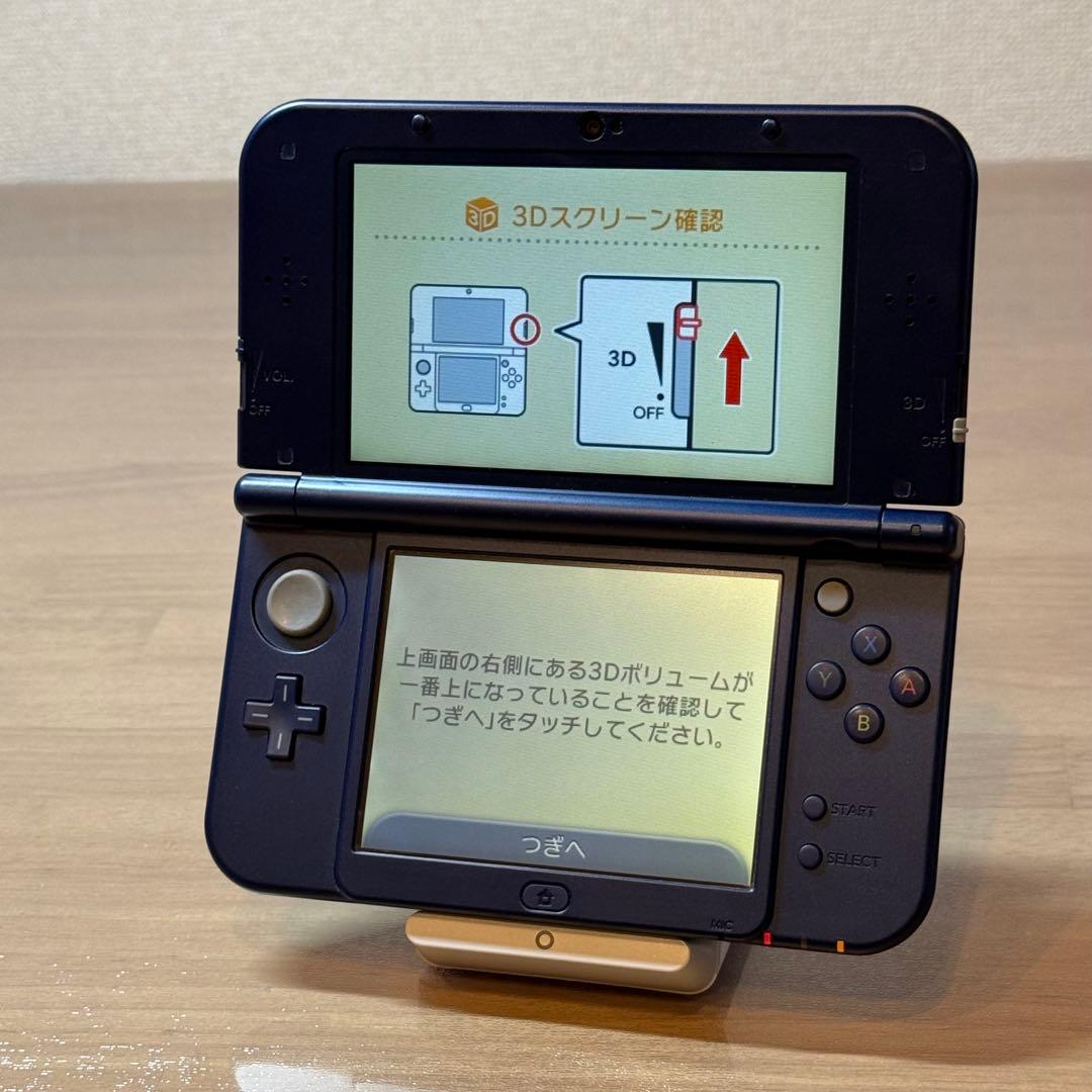 4-177 Newニンテンドー3DS LL メタリックブルー 上IPS 箱付き