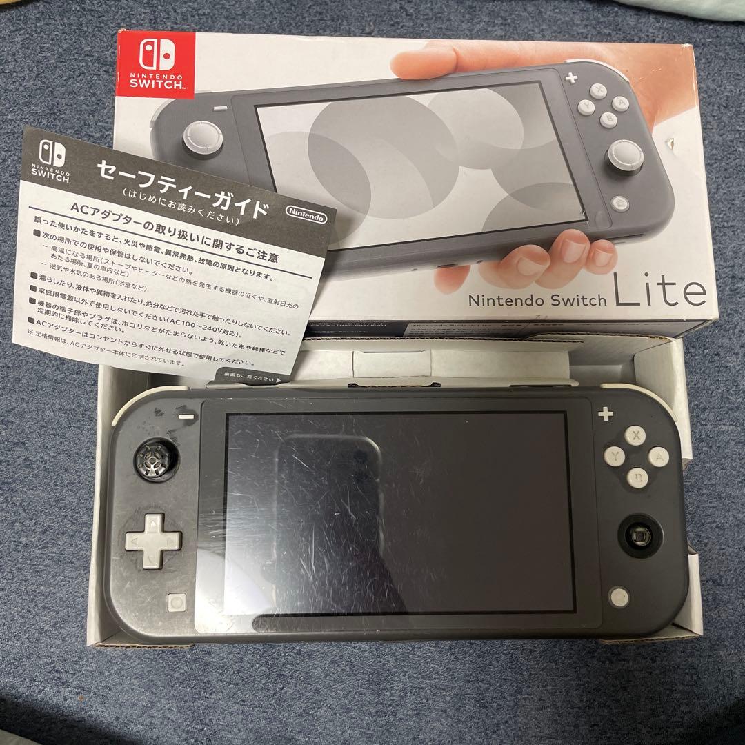 Nintendo Switch Lite グレー　本体・箱付き（ジャンク品）