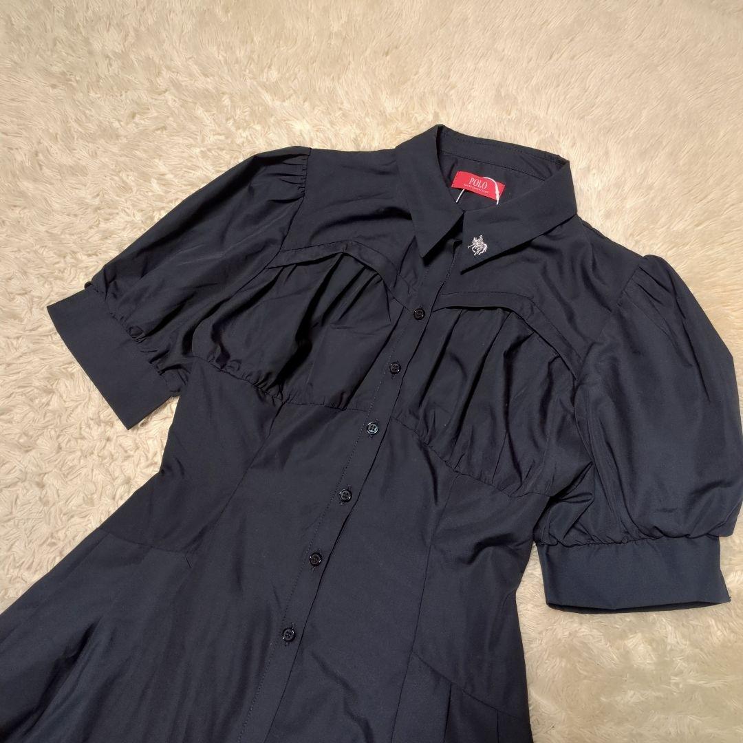 タグ付き！POLO BCSコラボ コルセットスウィッチングシャツワンピース S