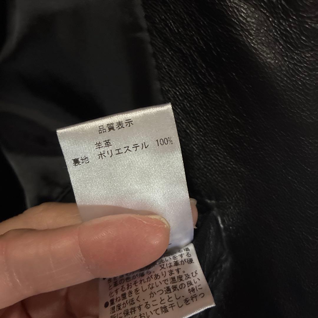 semanticdesign ブラック レザーライダースジャケット　Lサイズ