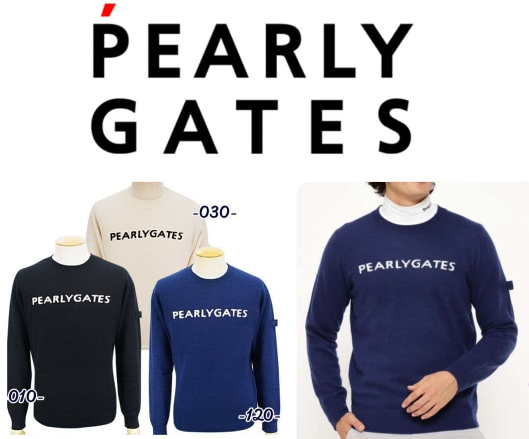 PEARLY GATES ネイビー ピュアカシミヤセーター