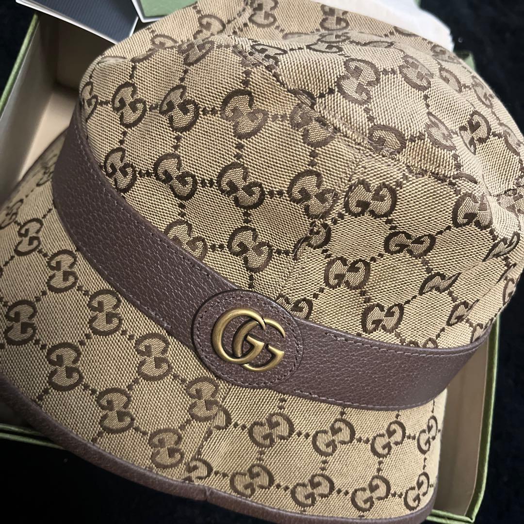 GUCCI GGロゴ バケットハット ベージュ