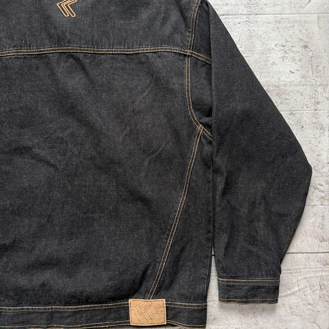 00s karl kani デニムジャケット ブラックデニムビックサイズ XL
