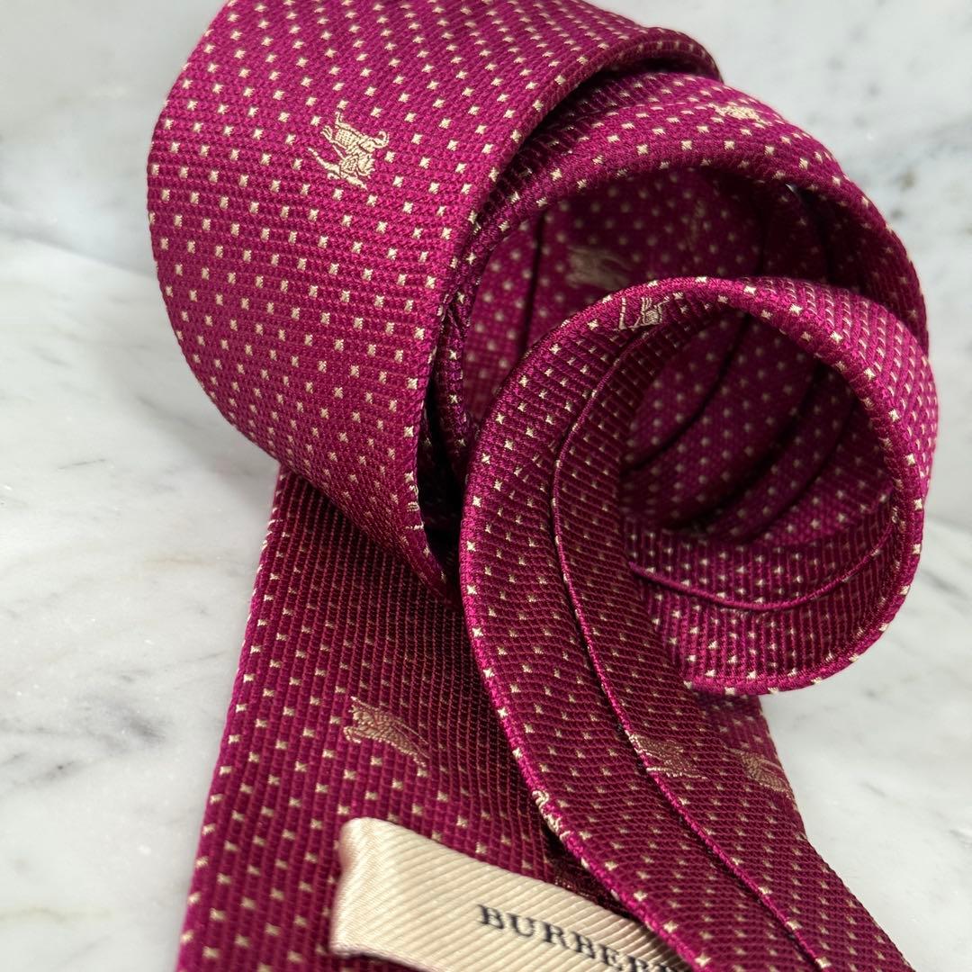 新品 未使用 BURBERRY バーバリー ネクタイピン ドット ホース ロゴ