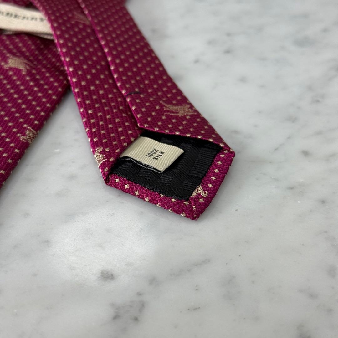 新品 未使用 BURBERRY バーバリー ネクタイピン ドット ホース ロゴ