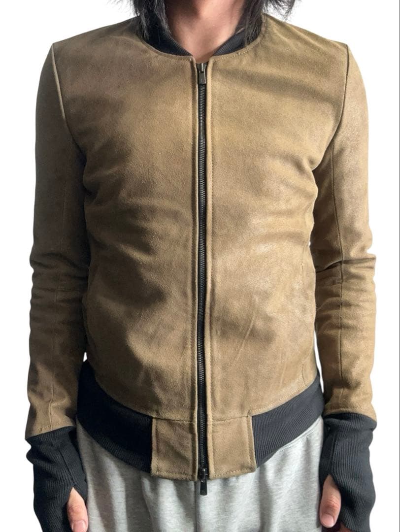 ジャケット・アウター \"no id.\"thumbhole tight leather jacket