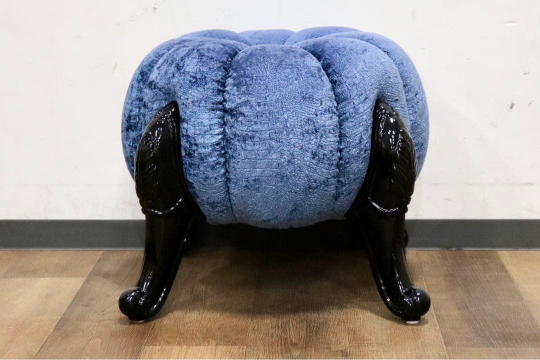 GMHH489A○パンプキンスツール アンティーク調 猫脚 ファブリッ