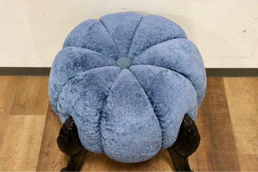 GMHH489A○パンプキンスツール アンティーク調 猫脚 ファブリッ