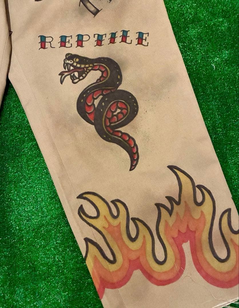 Used ワークパンツ アメトラ タトゥー tattoo メモリアル リメイク