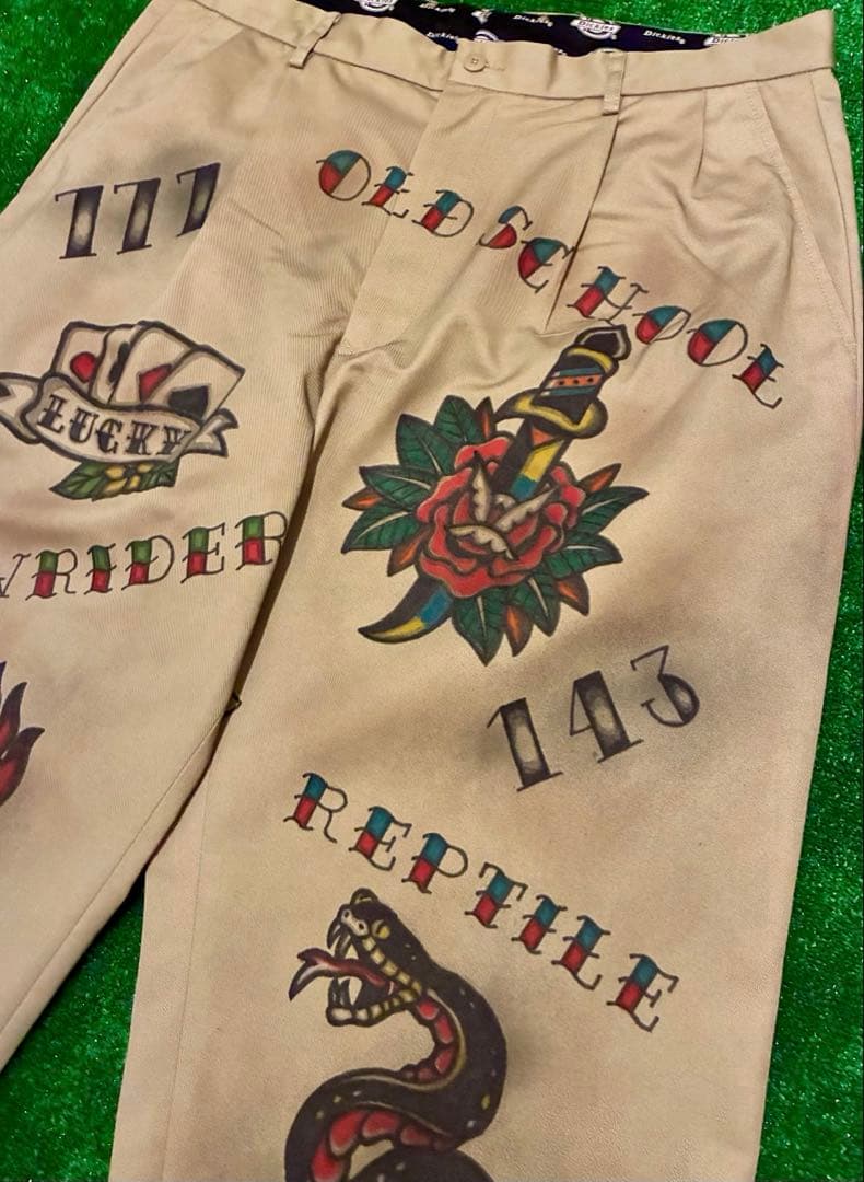 Used ワークパンツ アメトラ タトゥー tattoo メモリアル リメイク