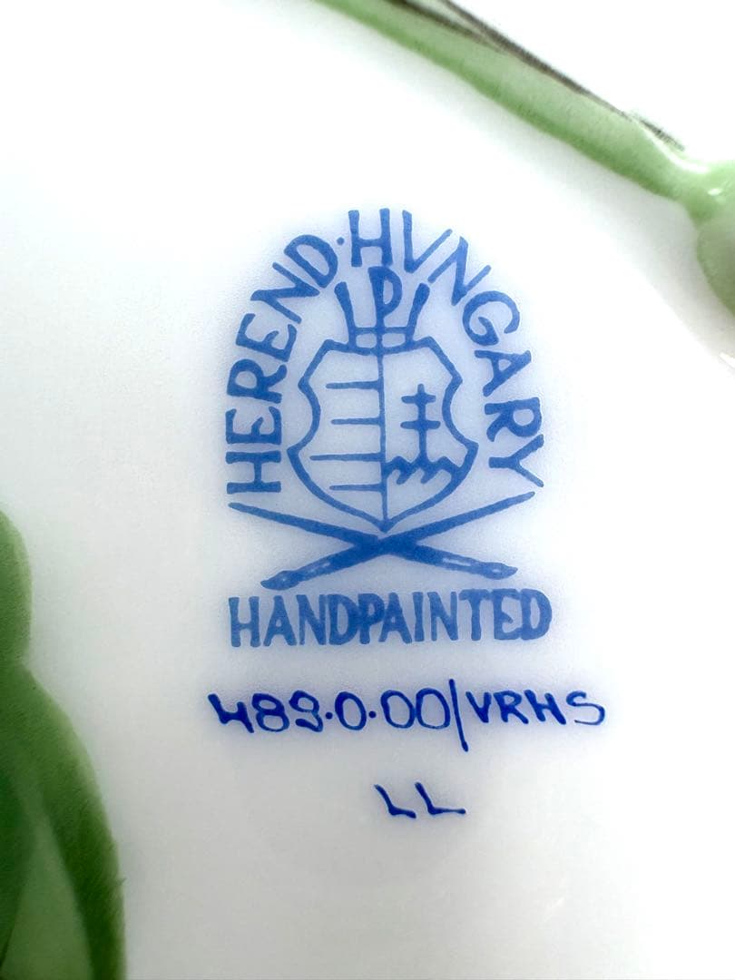 未使用保管品　HEREND ヘレンド　ウィーンの薔薇　シンプル　ピーチディッシュ