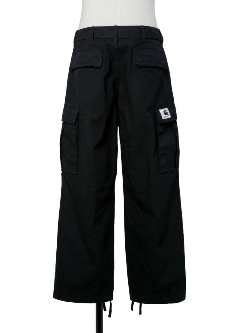 パンツ 25aw Sacai Carhartt WIP Duck Pants BLACK