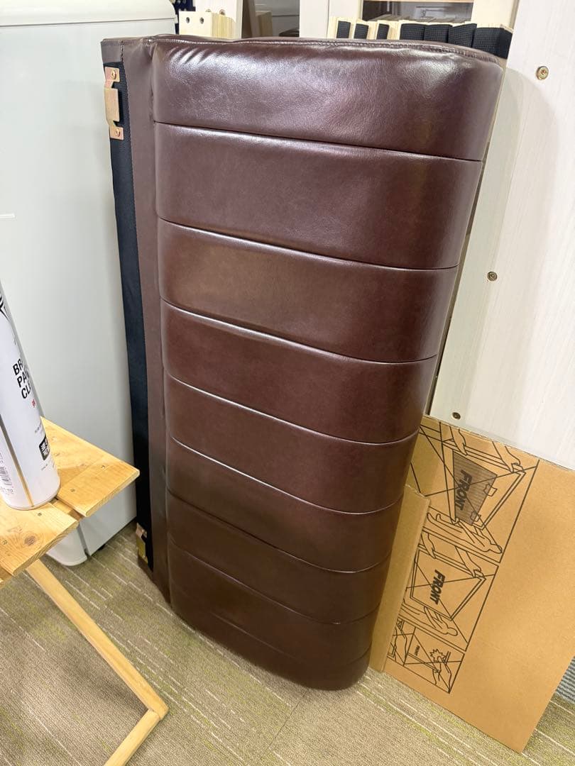 【美品】ニトリ　2人用合皮ソファ　(Nシールド ステイン2KD DBR)