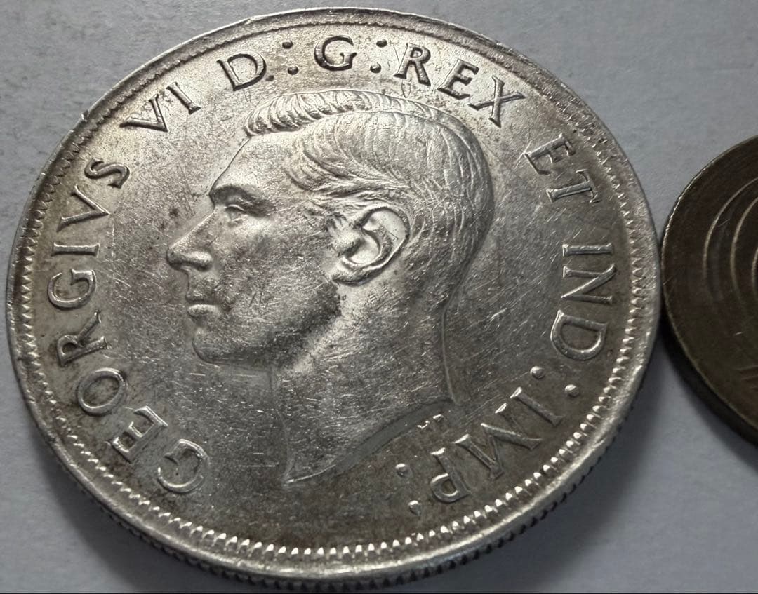 リ*ド様 1939年 カナダ 1ドル 銀貨ジョージ6世