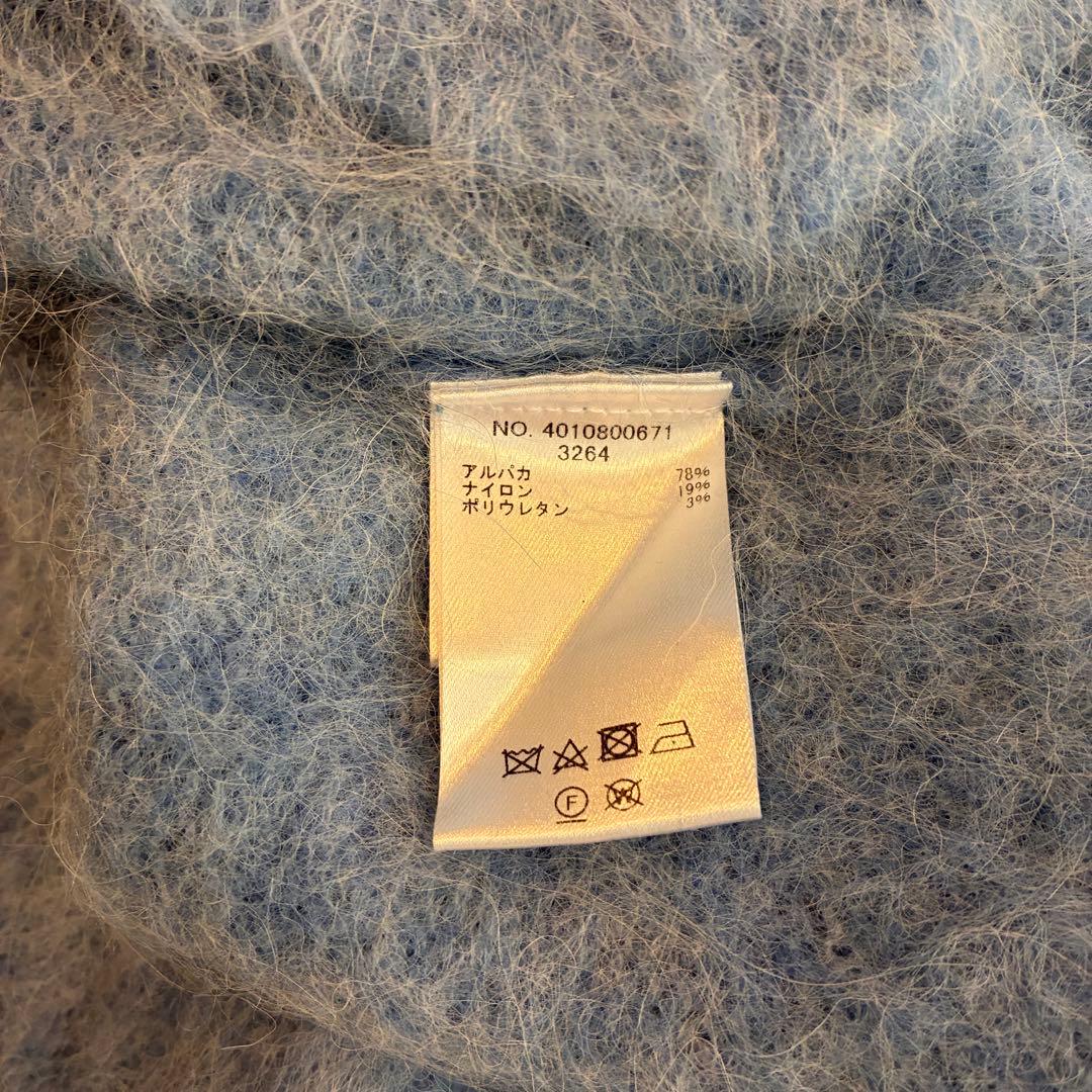 美品♡ebure シャギースーリーアルパカハイネックノースリーブニット