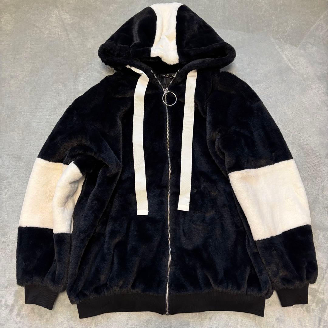 美品✨ TRAVAS TOKYO ドリップロゴ　ファーパーカー　近年モデル