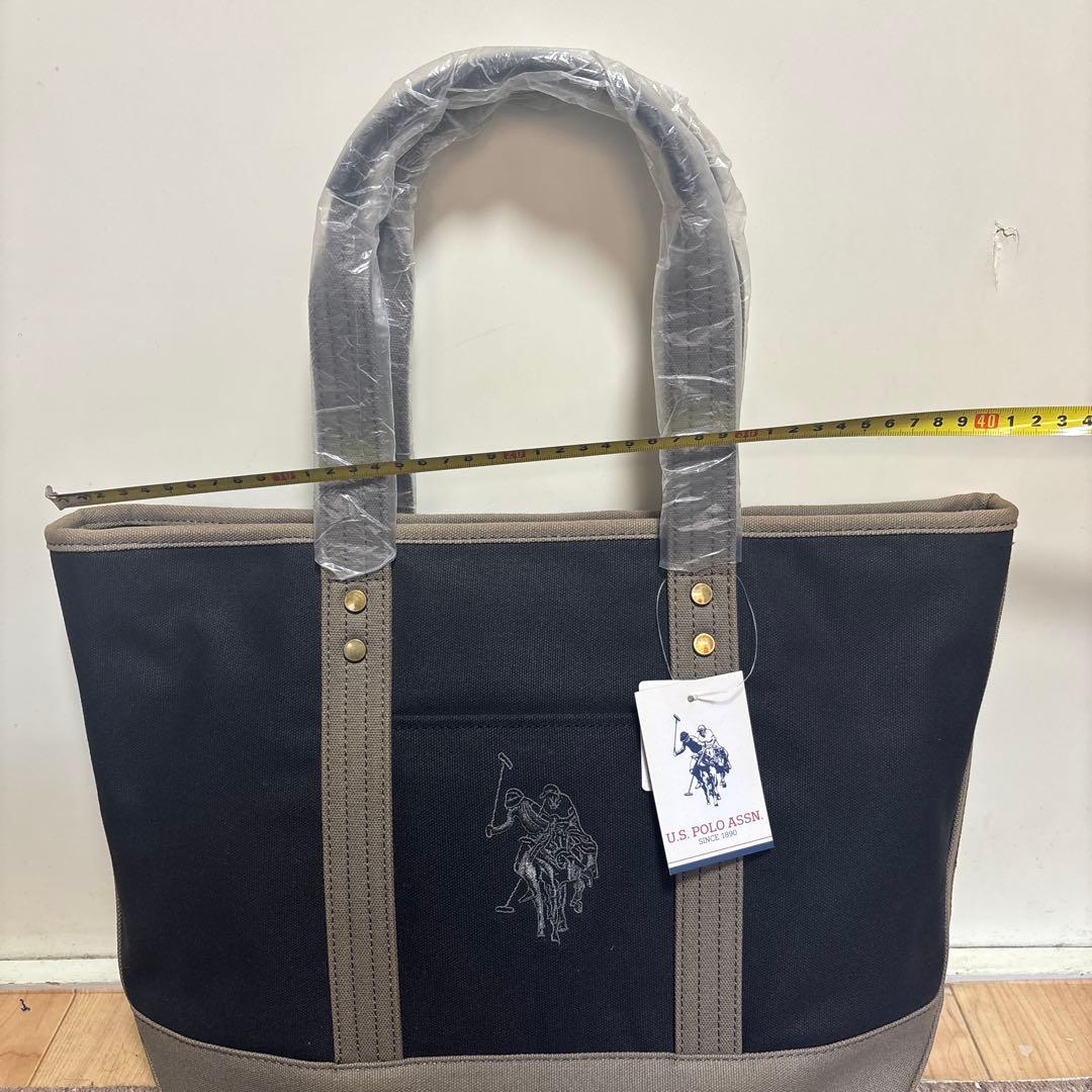 US POLO ASSN トートバッグ 黒/グレー